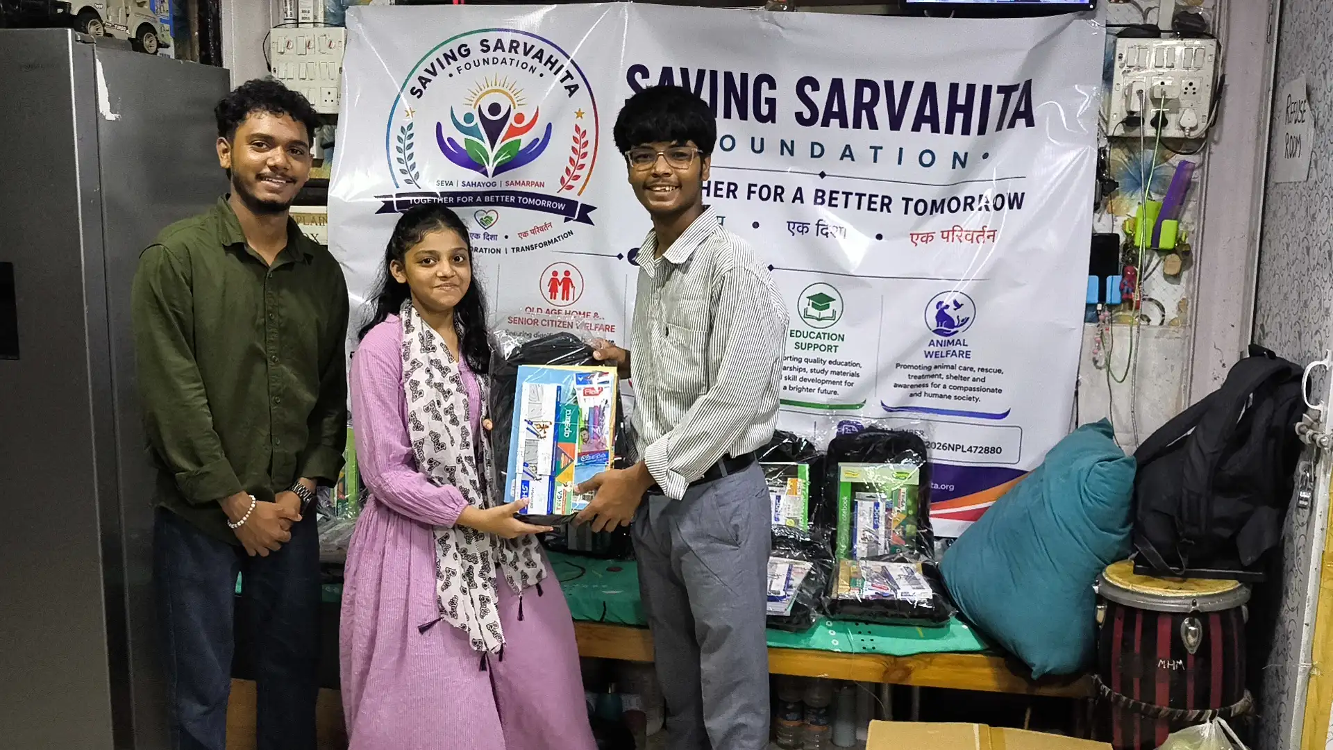 Distributing Writing Pads & Geometry Boxes